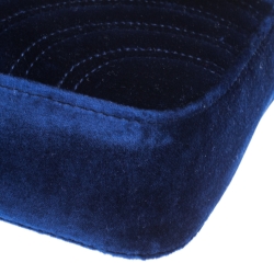 Pre Owned Gucci Blue Matelasse Velvet Mini GG Marmont Shoulder Bag