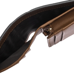 Pre Owned Gucci Beige GG Supreme Canvas Bird Embroidered Bifold Card Holder 