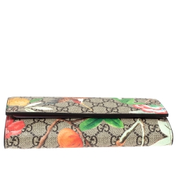 Gucci Multicolor GG Supreme Tian Print Canvas Continental Flap Wallet