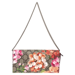 Gucci Multicolor GG Supreme Blooms Print Canvas Dionysus Wallet on Chain