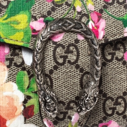 Gucci Multicolor GG Supreme Blooms Print Canvas Dionysus Wallet on Chain