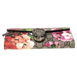 Gucci Multicolor GG Supreme Blooms Print Canvas Dionysus Wallet on Chain