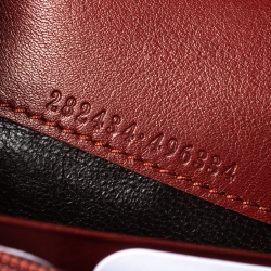 مملوكة مسبقًا Gucci Red Guccissima Leather Interlocking G Continental Wallet