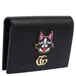 Pre Owned Gucci Black GG Marmont Leather Limited Edition Bosco Bifold Wallet