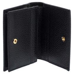 Pre Owned Gucci Black GG Marmont Leather Limited Edition Bosco Bifold Wallet