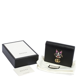 Pre Owned Gucci Black GG Marmont Leather Limited Edition Bosco Bifold Wallet