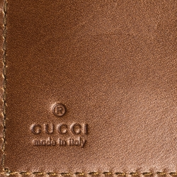 Gucci Beige/Tan GG Supreme Coated Canvas and Leather French Flap Wallet