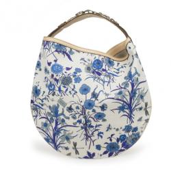 مملوكة مسبقًا Gucci Blue Flora Wave Hobo