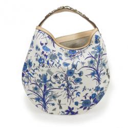 مملوكة مسبقًا Gucci Blue Flora Wave Hobo