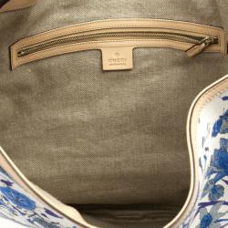مملوكة مسبقًا Gucci Blue Flora Wave Hobo