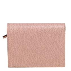 Pre Owned محفظة غوتشي مارمونت جي جي جلد وردي مضغوطة