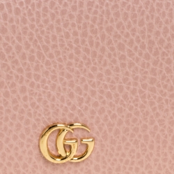 Pre Owned محفظة غوتشي مارمونت جي جي جلد وردي مضغوطة