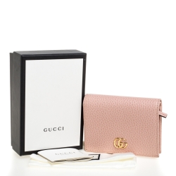 Pre Owned محفظة غوتشي مارمونت جي جي جلد وردي مضغوطة