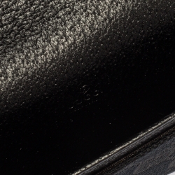 Gucci Black GG Canvas and Leather Card Holder