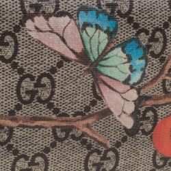 Pre Owned Gucci Beige Tian GG Supreme Canvas Card Case