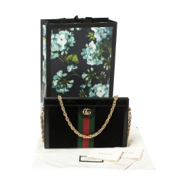 Pre Owned حقيبة كتف غوتشي أوفيديا كانفاس جي جي بيج/بني