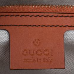 Pre Owned حقيبة غوتشي إميلي كبيرة جلد غوتشيسيما برتقالي للكتف