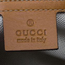 Pre Owned Gucci Original GG Brown Canvas Medium Vintage Web Boston Bag