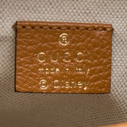 Pre Owned Gucci x Disney Beige/Brown Micro GG Canvas and Leather Small Mickey Mouse Print Bucket Bag 