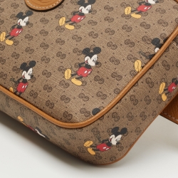 Pre Owned Gucci x Disney Brown GG Supreme Canvas and Leather Mickey Mouse Belt Bag