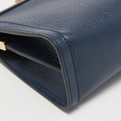 Gucci Blue Leather Small Ophidia Web Shoulder Bag