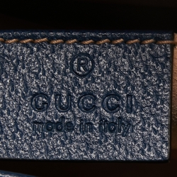 Gucci Blue Leather Small Ophidia Web Shoulder Bag