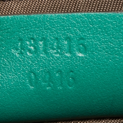 مملوكة مسبقًا Gucci Green Leather L'Aveugle Par Amour Pouch