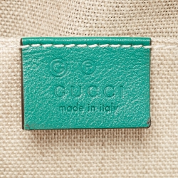 Pre Owned Gucci Green Microguccissima Leather Mini Dome Bag