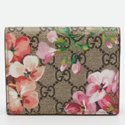 مملوكة مسبقًا Gucci Multicolor GG Supreme Canvas Blooms Card Case