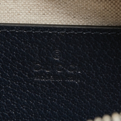 Gucci Beige/Navy Blue GG Supreme Canvas and Leather Ophidia Crossbody Bag