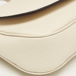 مملوكة مسبقًا Gucci Cream Leather Soho Flap Shoulder Bag