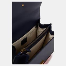 Pre Owned Gucci Tricolor Leather Medium Dionysus Bamboo Top Handle Bag