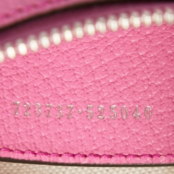 Pre Owned Gucci x Palace Pink GG-P Canvas Half-Moon Mini Bag