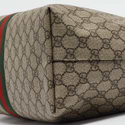 Pre Owned Gucci Beige/Ebony GG Supreme Canvas Medium Ophidia Tote