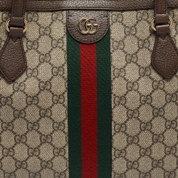 Pre Owned Gucci Beige/Ebony GG Supreme Canvas Medium Ophidia Tote