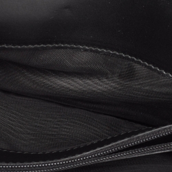 Pre Owned Gucci Black Guccissima Leather New Web Continental Wallet