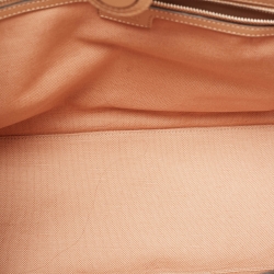 Pre Owned Gucci Beige Matelasse Leather Large GG Marmont Tote