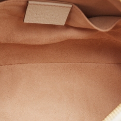 Pre Owned Gucci White Leather Small Ophidia Shoulder Bag