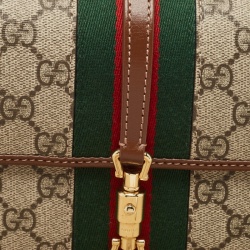 Pre Owned Gucci Brown/Beige GG Supreme Canvas Jackie 1961 Belt Bag
