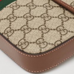 Pre Owned Gucci Brown/Beige GG Supreme Canvas Jackie 1961 Belt Bag