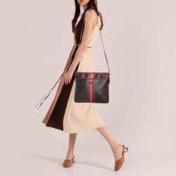 Pre Owned Gucci Brown/Beige GG Supreme Canvas Jackie 1961 Belt Bag