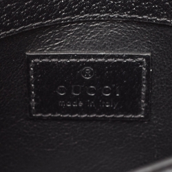 Pre Owned Gucci Black/Beige GG Denim and Suede Super Mini Dionysus Shoulder Bag