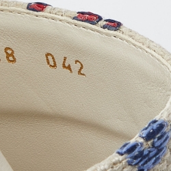 Pre Owned Gucci Multicolor GG Monogram Canvas Angelina Platform Slide Sandals Size 38