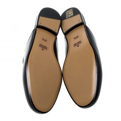 Pre Owned حذاء لوفرز غوتشي برينستاون جلد أسود مقاس 36.5