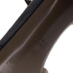 Pre Owned Gucci Brown Suede Jacqueline Studded Sandals Size 41