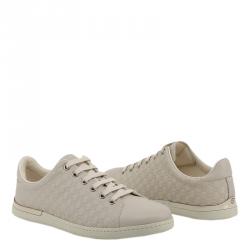 مملوكة مسبقًا Gucci Beige Microguccissima Leather Lace Up Sneakers Size 38