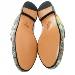 مملوكة مسبقًا حذاء مولز فلات غوتشي تيان برينستاون كانفاس مقوى مونوغرامي سوبريم GG بيج مقاس 37