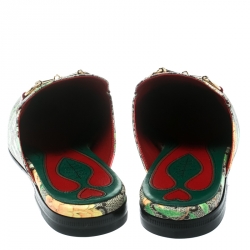 مملوكة مسبقًا حذاء مولز فلات غوتشي تيان برينستاون كانفاس مقوى مونوغرامي سوبريم GG بيج مقاس 37