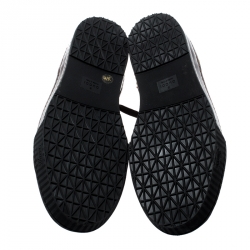 Pre Owned حذاء رياضي غوتشي براغا مرصع بابوسكا كانفاس مقوى كريستال وجلد بيج/ بني مقاس 36.5