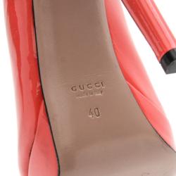 مملوكة مسبقًا Gucci Pink Patent Lisbeth Platform Slingback Sandals Size 40